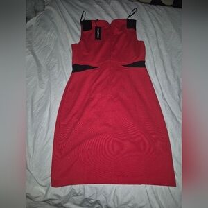 Karl Lagerfeld Red and Black Mini Dress
